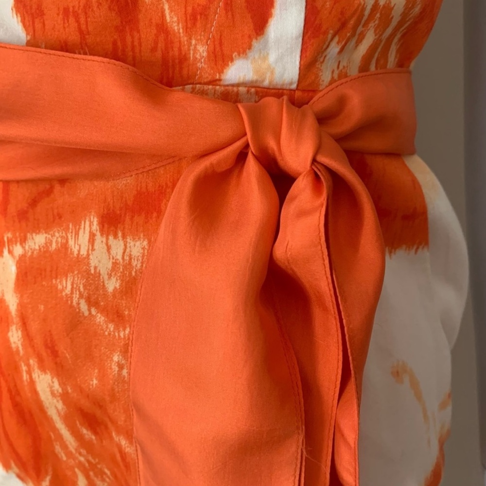 Anthropologie Moulinette Soeurs Orange Blossom Dress Floral Print Cotton Size 6 - Picture 4 of 15